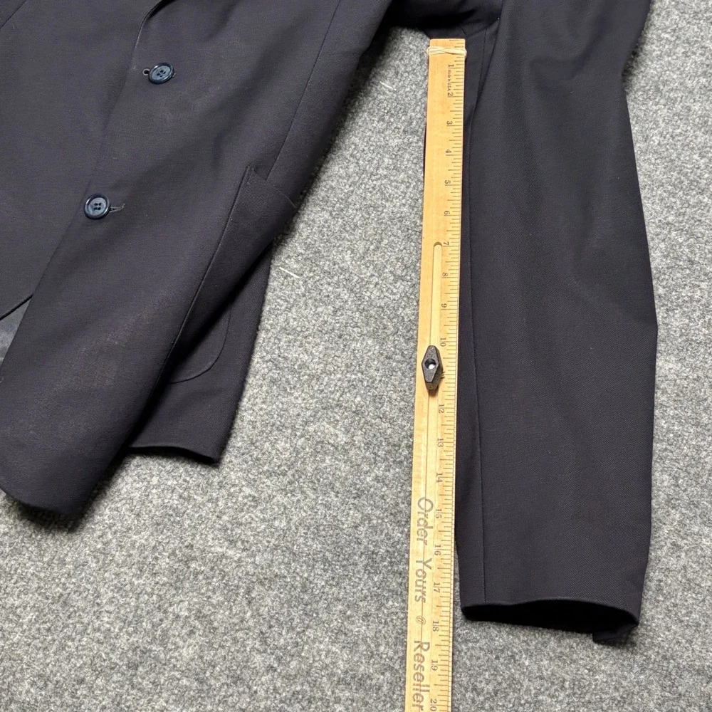 Jean-Paul Germain Sport‎ Coat Mens 42R Black Two Button Solid Made In France